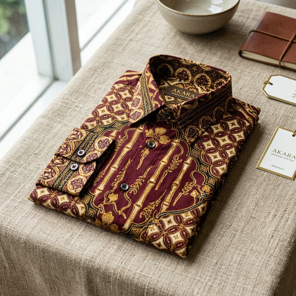 Kemeja Batik Semarangan Motif Sekar Jagad